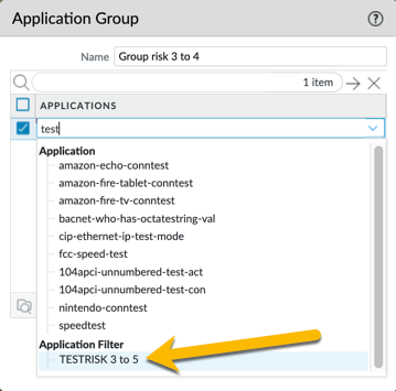 Objects > Application Groups